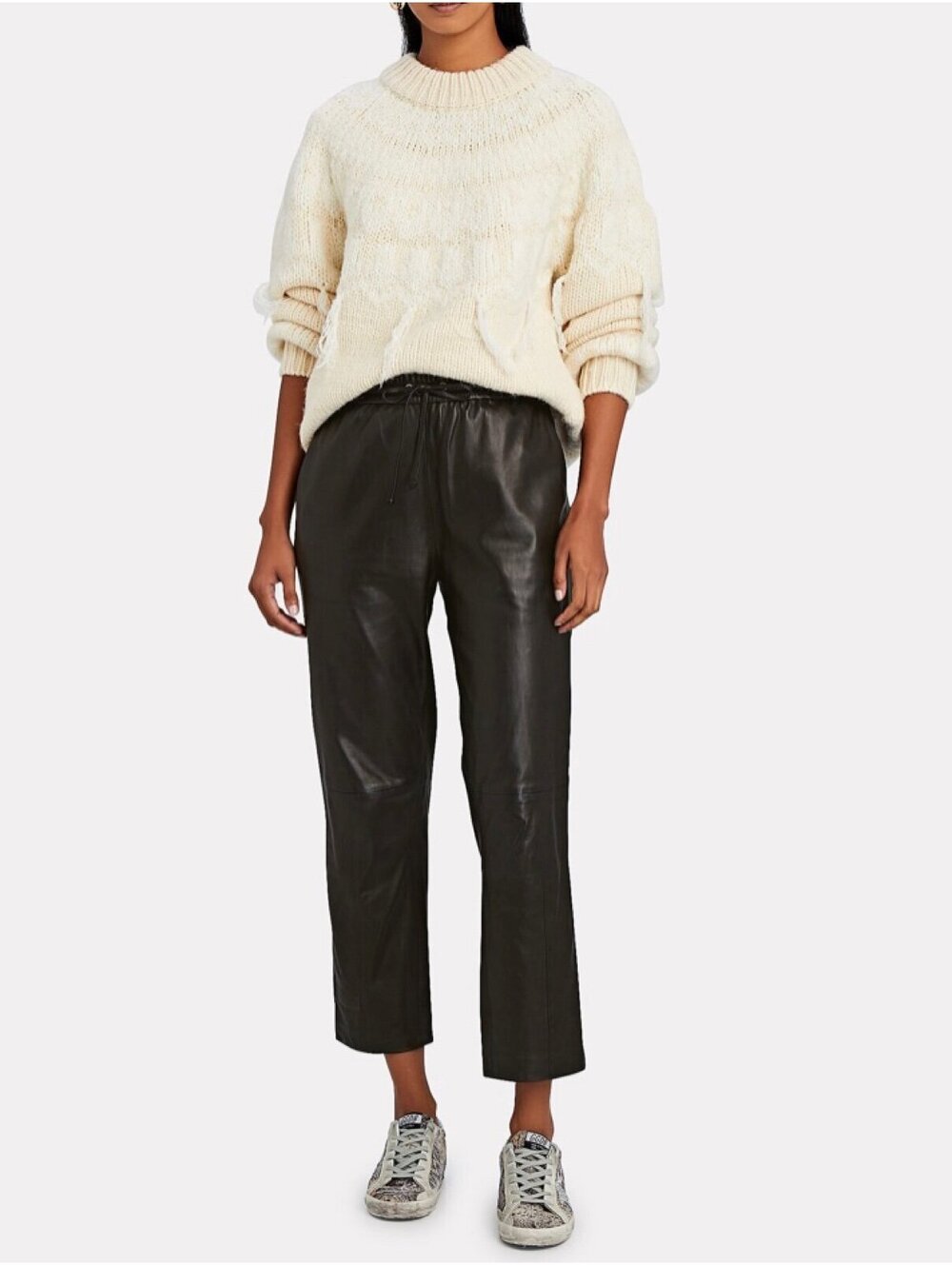 J Brand Amari Leather Straight leg pant